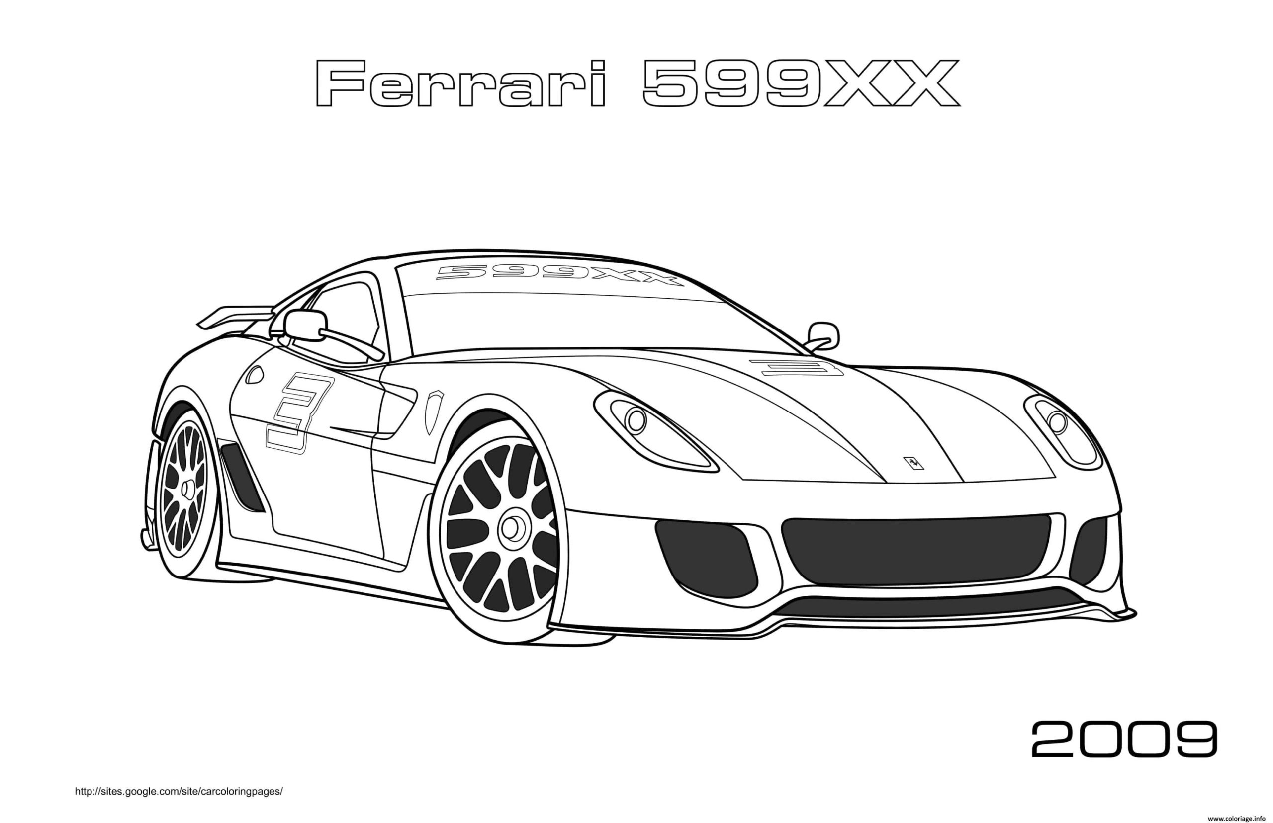 2009 Ferrari 599xx Kleurplaat