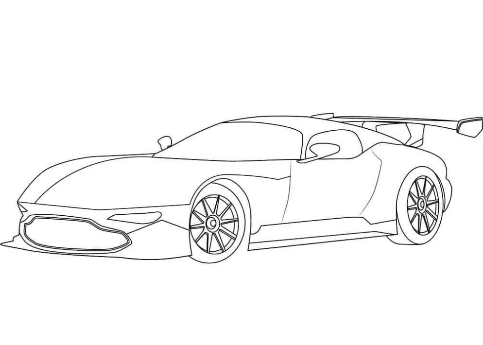 Aston Martin V12 Vanquish Kleurplaat