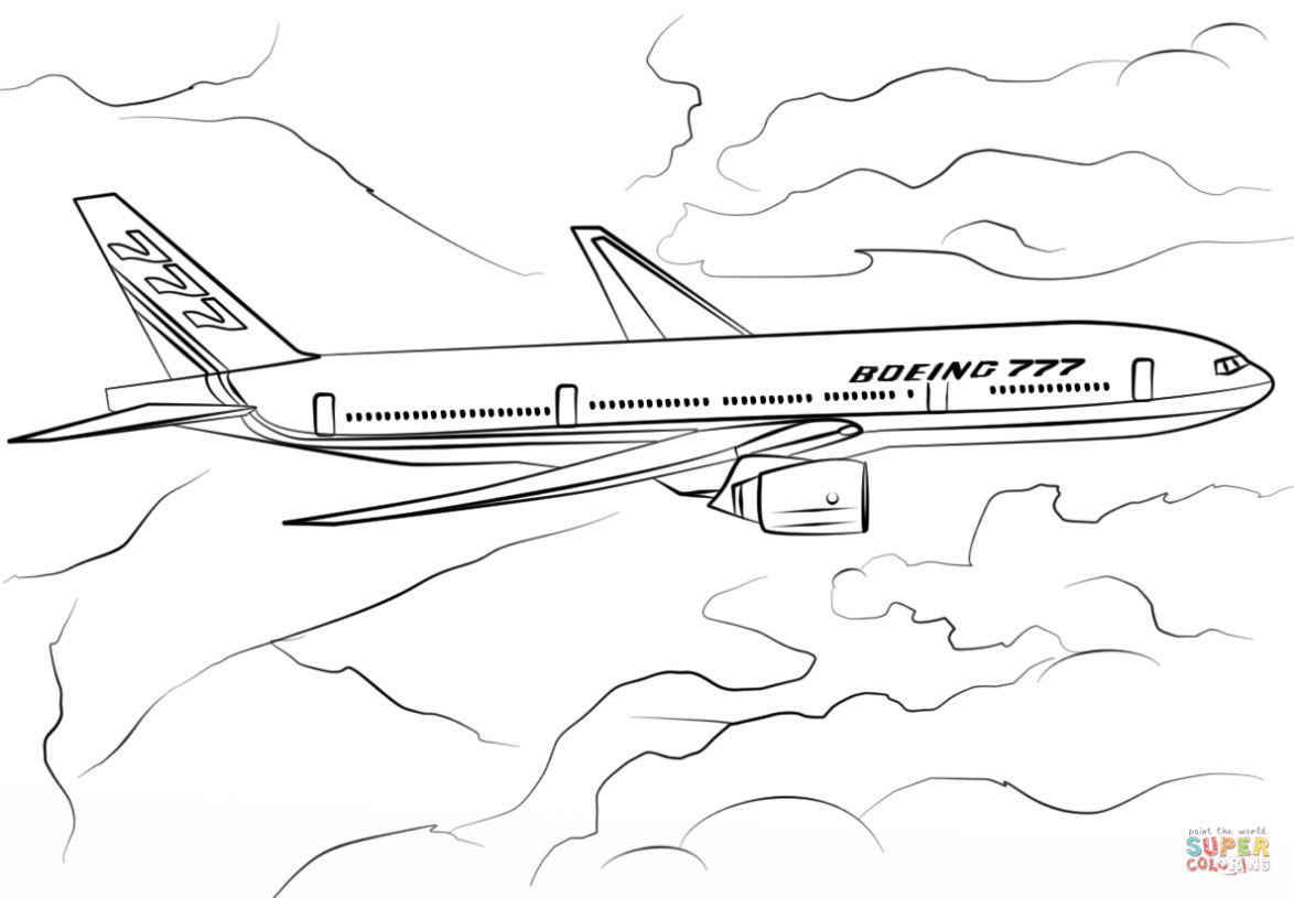 Boeing 777-200 Kleurplaat