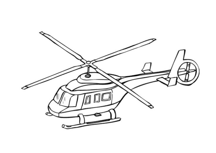 Grappige Helikopter Kleurplaat