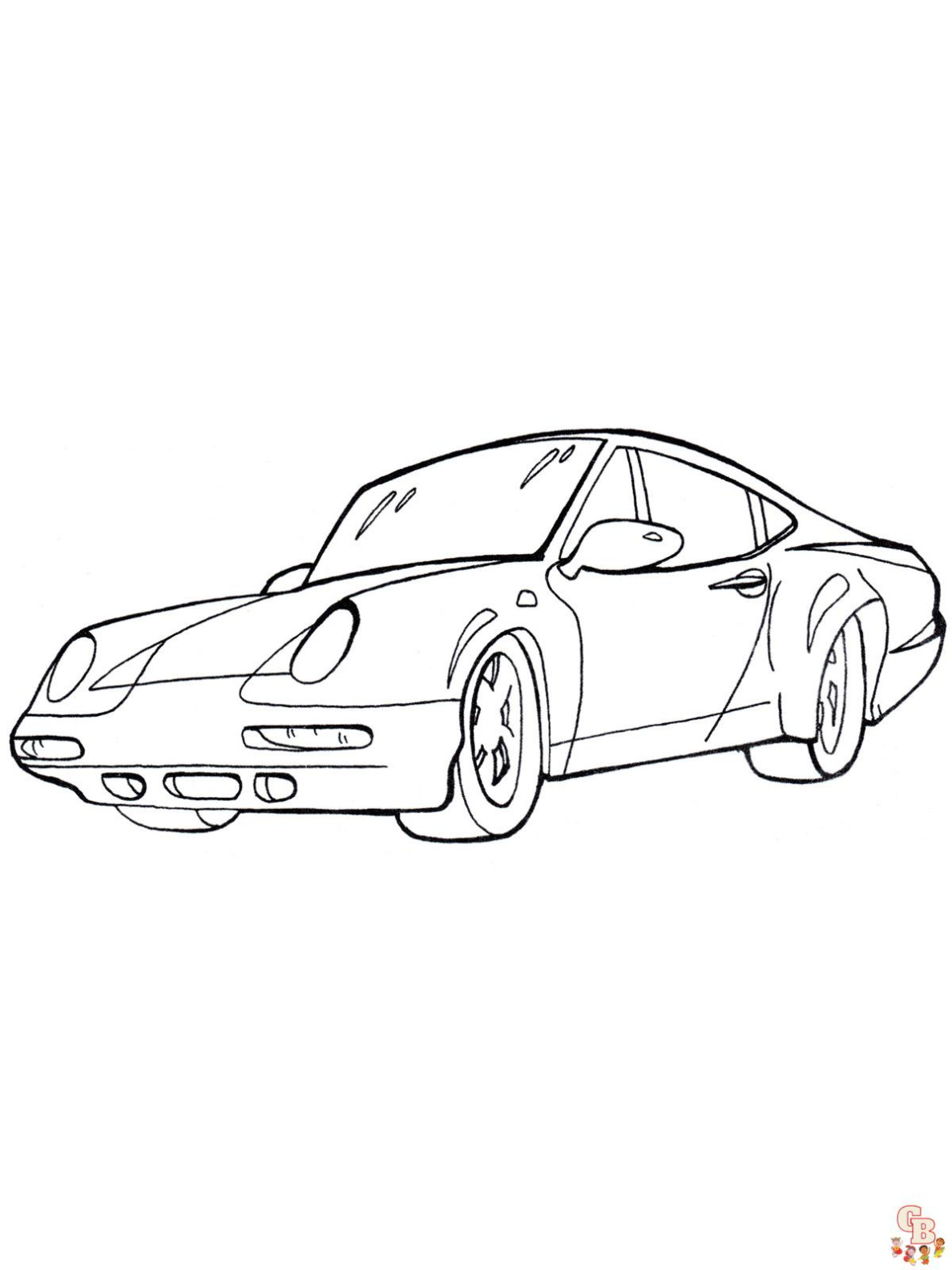 Kleurplaat Porsche 911