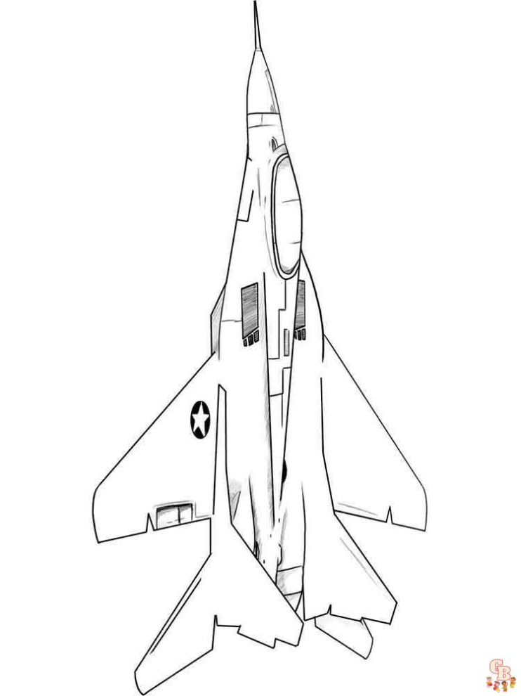 Kleurplaat Straaljager F 16