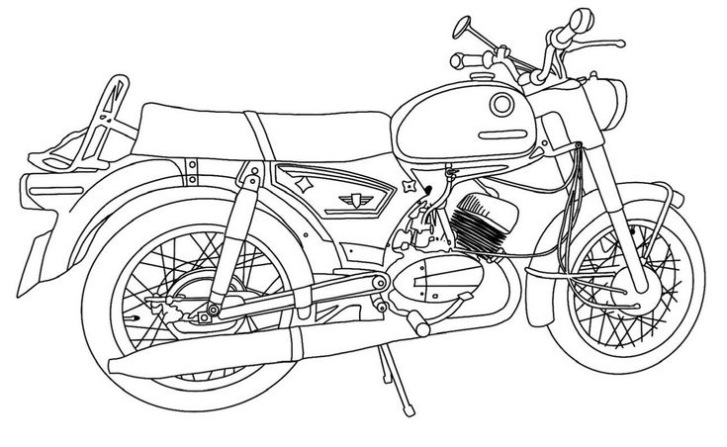 Moto Guzzi Kleurplaat