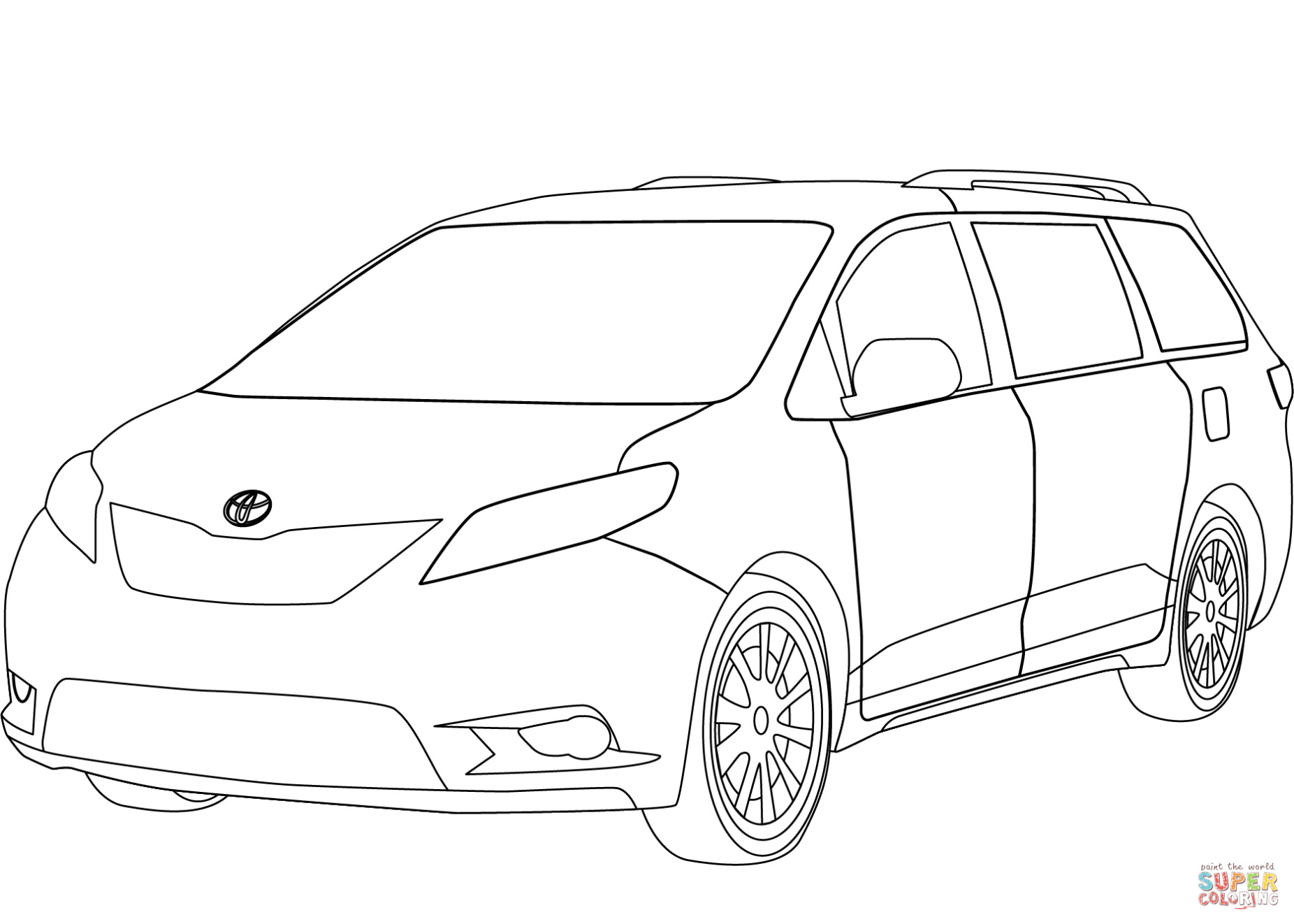 Nissan Lafesta Minivan Kleurplaat