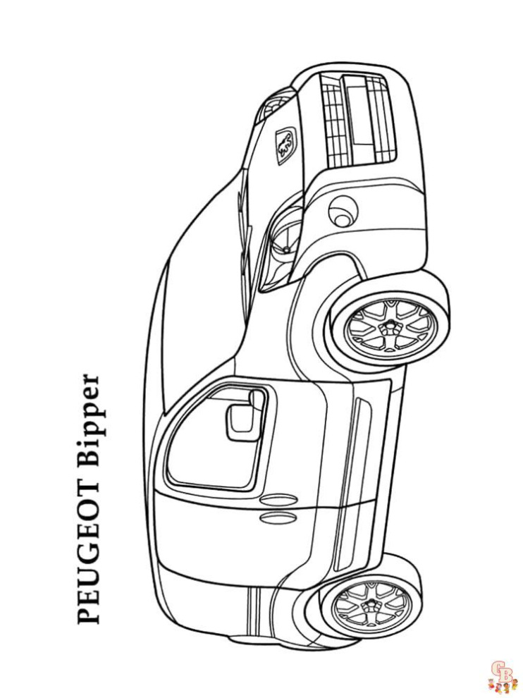 Peugeot Bipper Kleurplaat