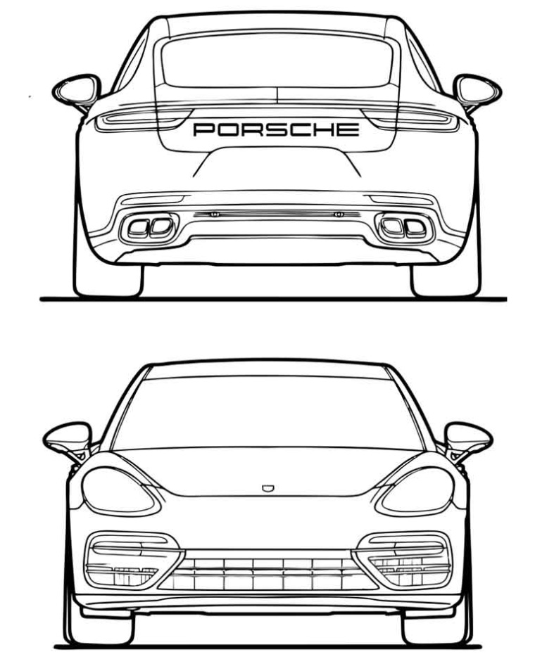 Porsche 911 Gt3 Kleurplaat