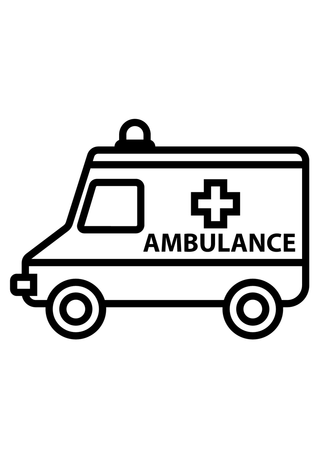 Simpele Ambulance Kleurplaat