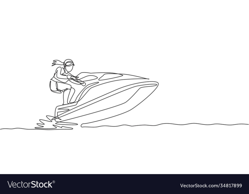 Speedboot Op Het Water Kleurplaat