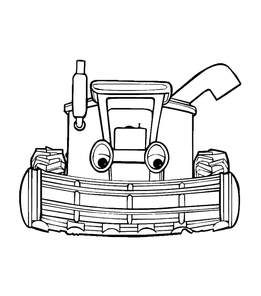 Tractor-emoji Kleurplaat