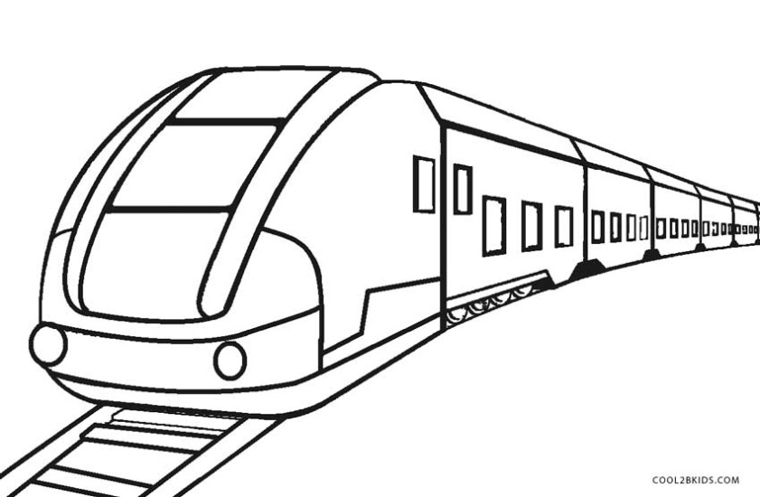 Trein Rails Kleurplaat