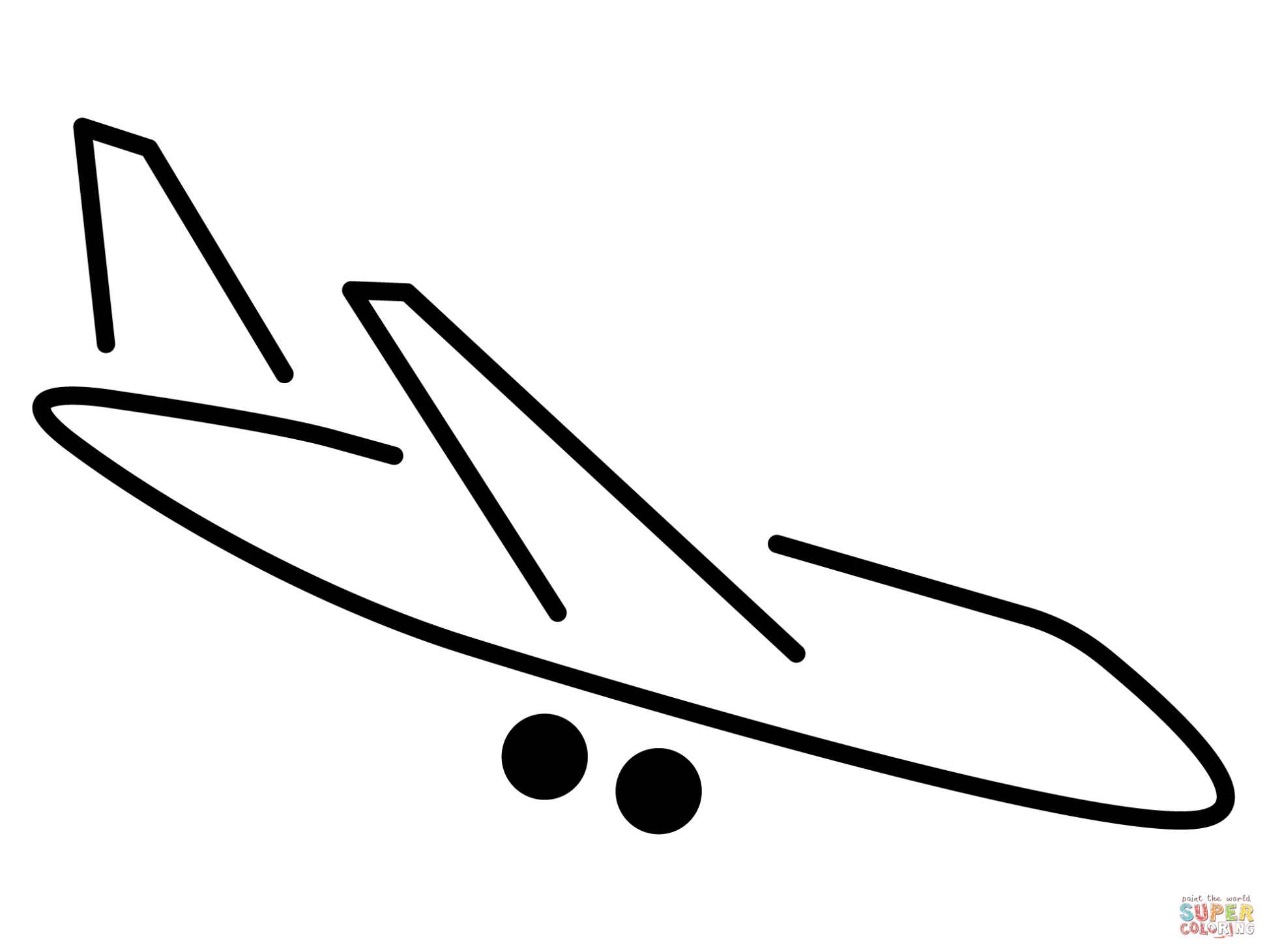 Vliegtuigemoji Kleurplaat